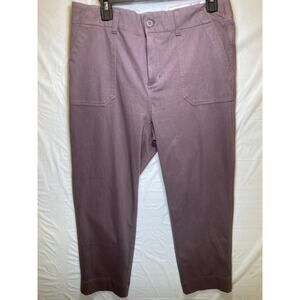 32 Degrees Cool Women's Stretch Twill Ankle Length Cropped Pant, Purple, Medium